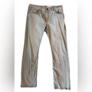 Wrangler Slim Straight Pants Men's 33x29 Beige Khaki Performance Work Utility